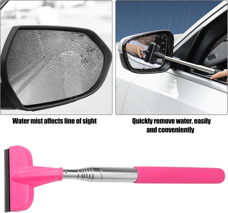 CAPHONT 2Pcs Car Window Mini Squeegee, Portable Tiny Car Side Mirror Squeegee Retractable Car Windshield Wiper to 39.5 in Windshield Squeegee for Car Windows Universal Car Cleaner Tool Accessories - Image 3